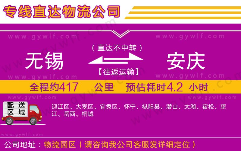 無錫到安慶物流公司 無錫到安慶物流公司