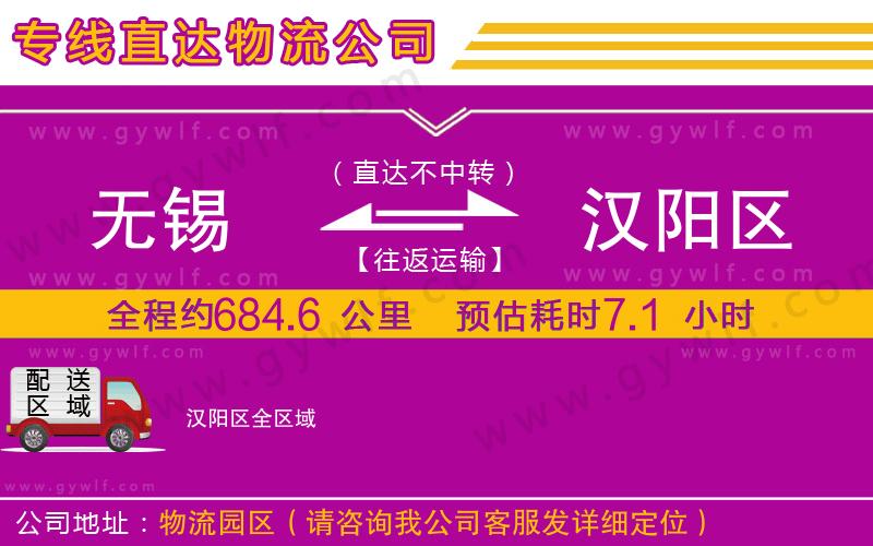 無錫到漢陽區(qū)物流公司 無錫到漢陽區(qū)物流公司