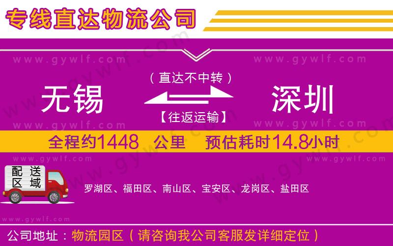 無錫到深圳物流公司 無錫到深圳物流公司