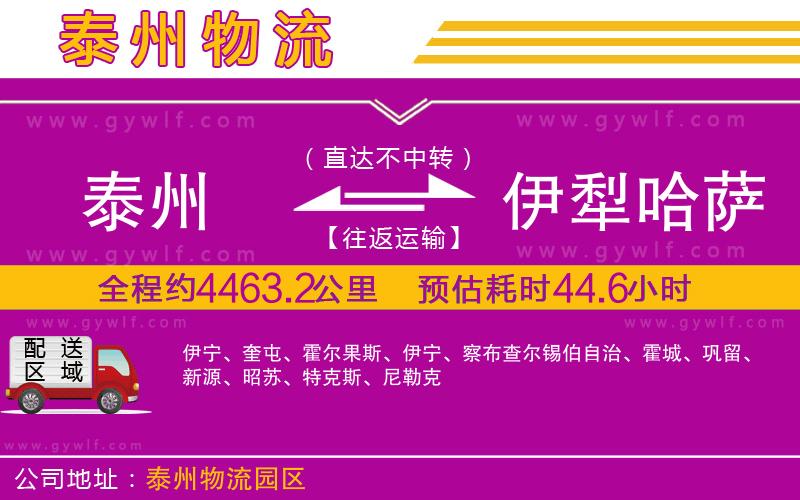 泰州到伊犁哈薩克自治州物流公司 泰州到伊犁哈薩克自治州物流公司