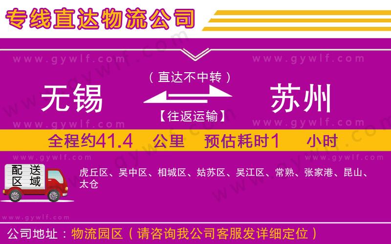 無錫到蘇州物流公司 無錫到蘇州物流公司