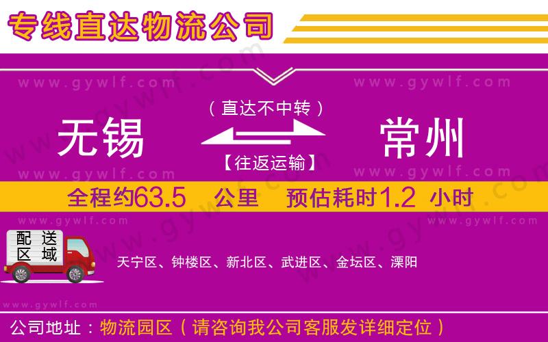 無錫到常州物流公司 無錫到常州物流公司