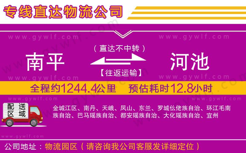 南平到河池物流公司 南平到河池物流公司