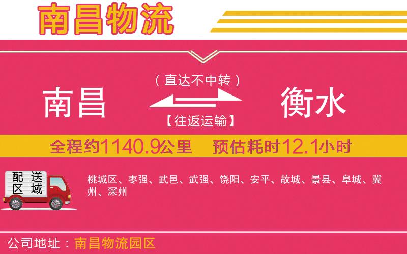 南昌到衡水物流公司 南昌到衡水物流公司