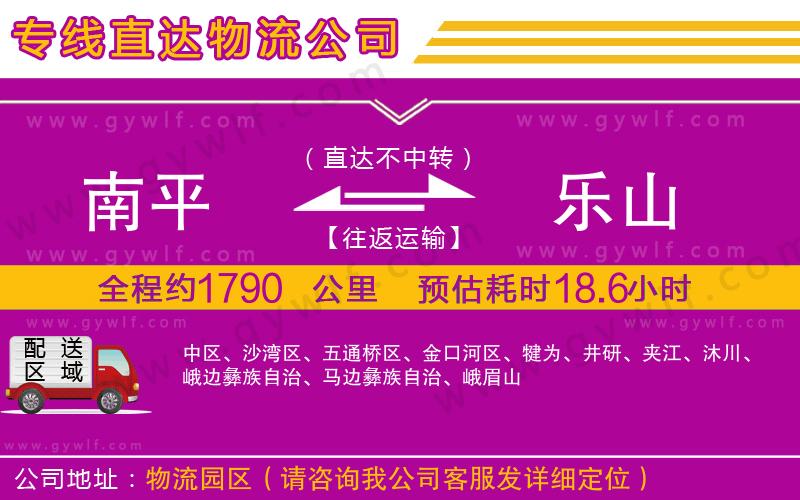 南平到樂山物流公司 南平到樂山物流公司