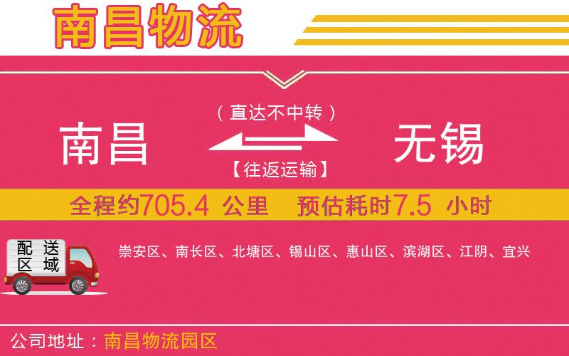 南昌到無錫物流公司 南昌到無錫物流公司