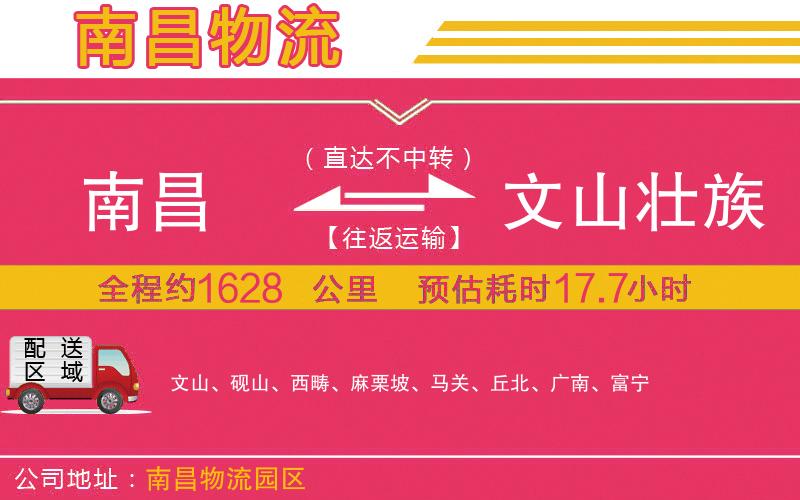 南昌到文山壯族苗族自治州物流公司 南昌到文山壯族苗族自治州物流公司