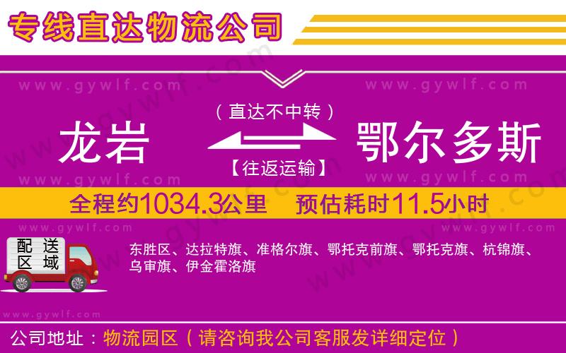 龍巖到鄂爾多斯物流公司 龍巖到鄂爾多斯物流公司