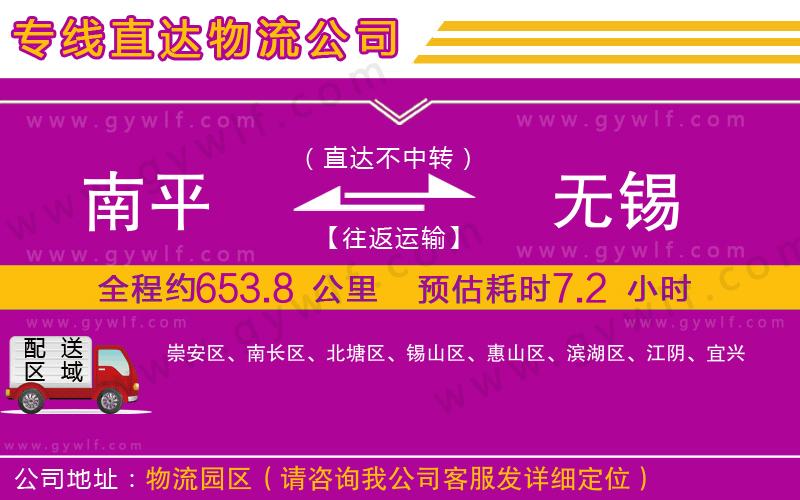 南平到無錫物流公司 南平到無錫物流公司