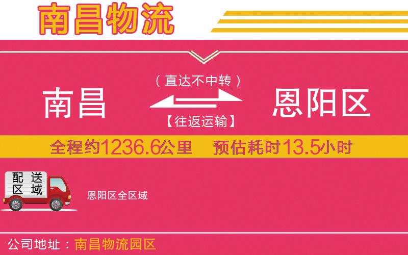 南昌到恩陽區(qū)物流公司 南昌到恩陽區(qū)物流公司