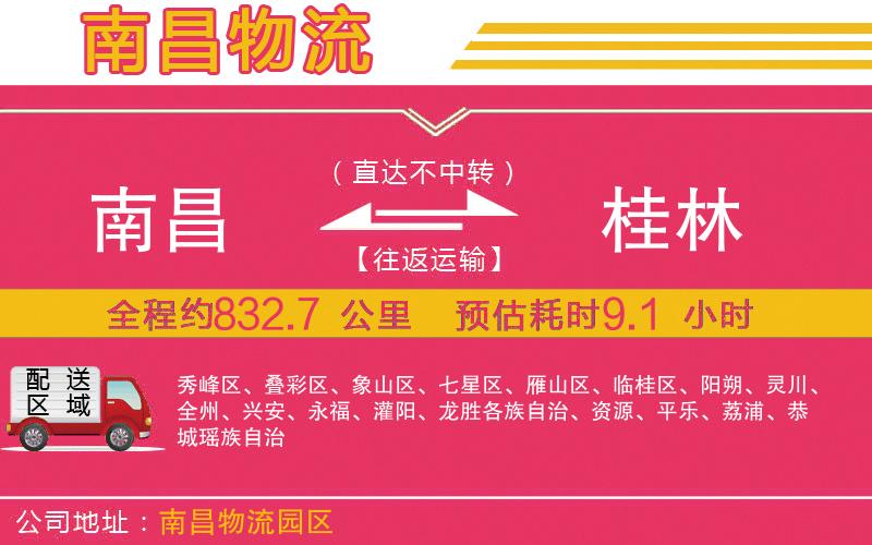 南昌到桂林物流公司 南昌到桂林物流公司