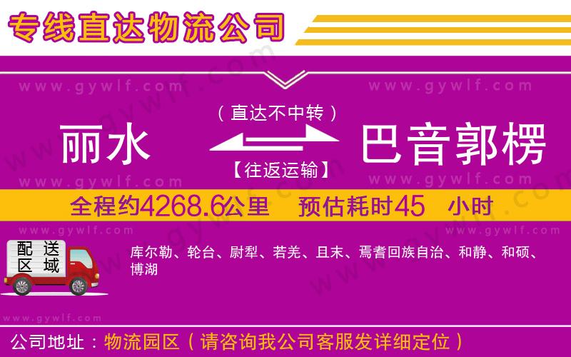 麗水到巴音郭楞蒙古自治州物流公司 麗水到巴音郭楞蒙古自治州物流公司