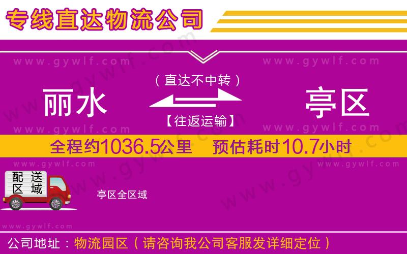 麗水到猇亭區(qū)物流公司 麗水到猇亭區(qū)物流公司