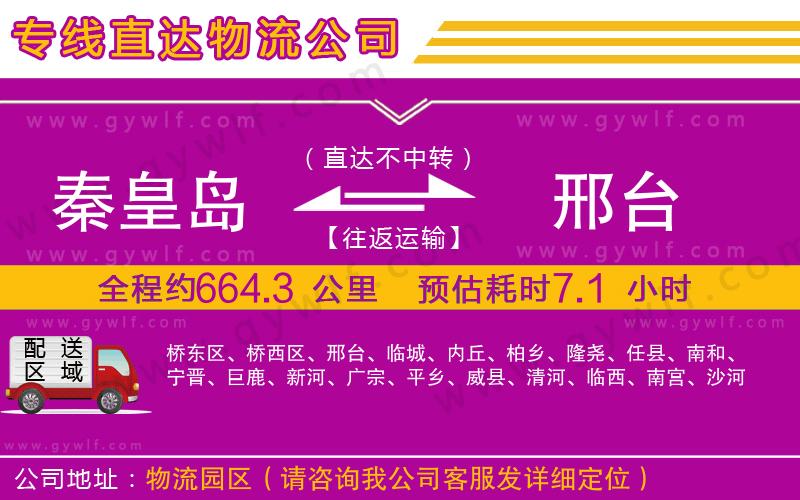 秦皇島到邢臺(tái)物流公司 秦皇島到邢臺(tái)物流公司