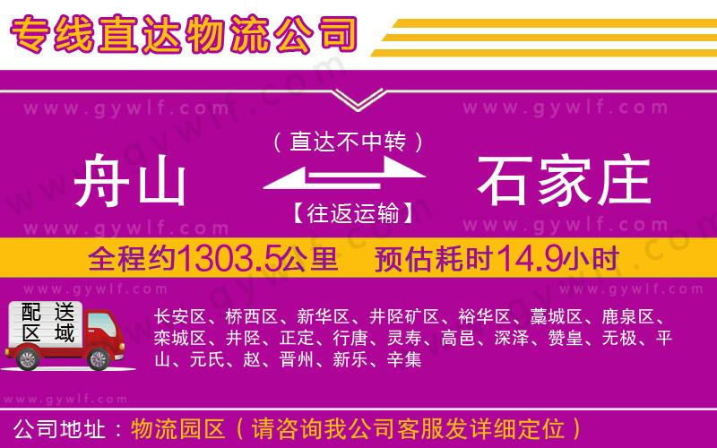 舟山到石家莊物流公司 舟山到石家莊物流公司
