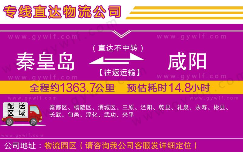 秦皇島到咸陽物流公司 秦皇島到咸陽物流公司