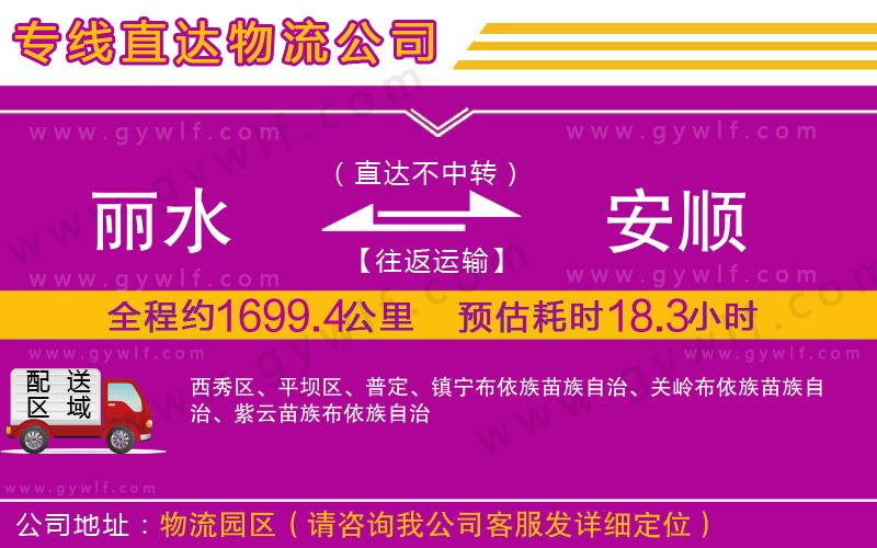 麗水到安順物流公司 麗水到安順物流公司