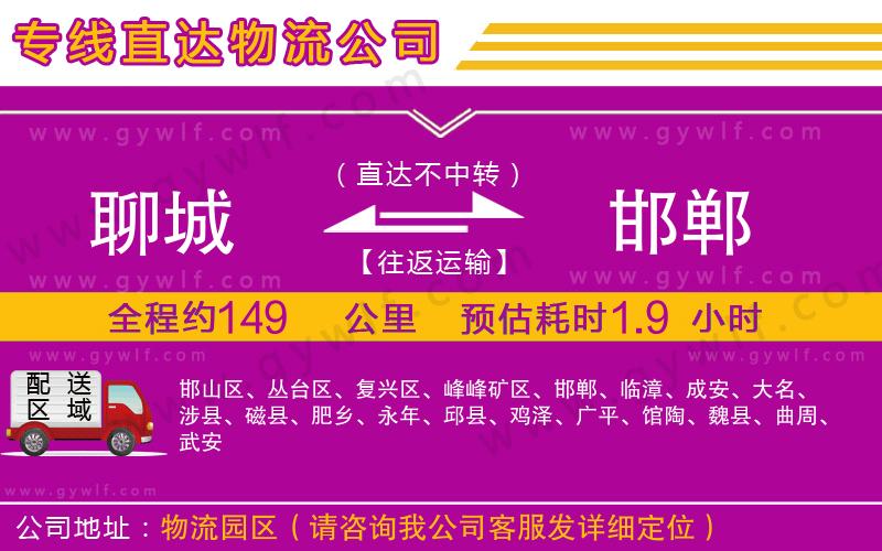 聊城到邯鄲物流公司 聊城到邯鄲物流公司