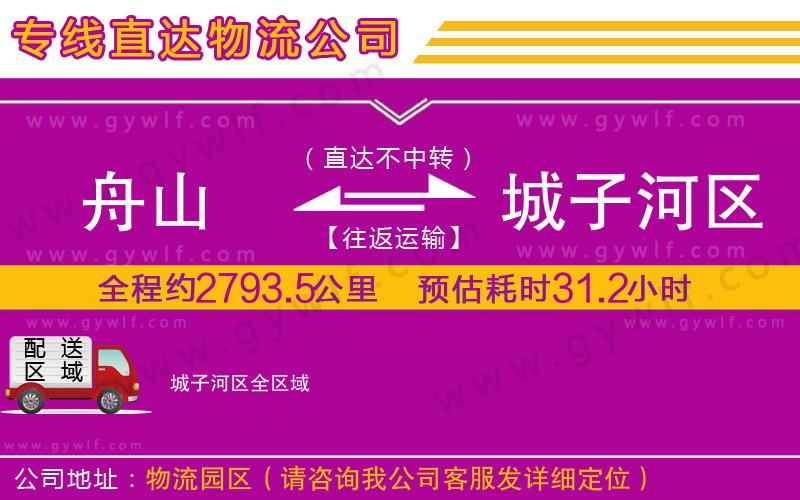 舟山到城子河區(qū)物流公司 舟山到城子河區(qū)物流公司