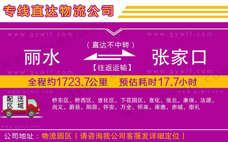麗水到張家口物流公司 麗水到張家口物流公司