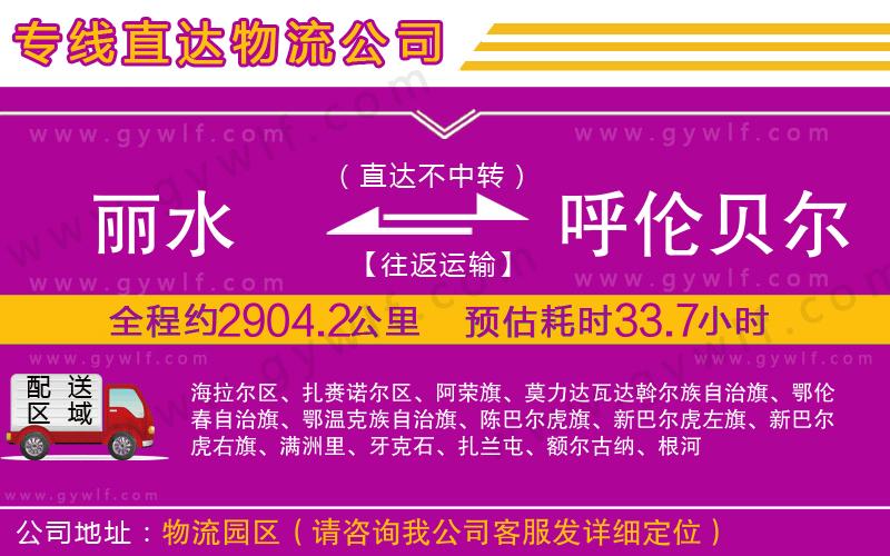 麗水到呼倫貝爾物流公司 麗水到呼倫貝爾物流公司