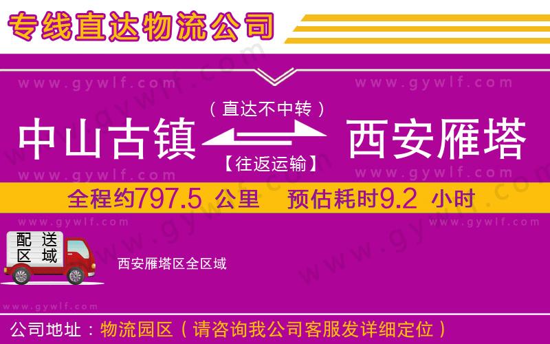 中山古鎮(zhèn)到西安雁塔區(qū)物流公司 中山古鎮(zhèn)到西安雁塔區(qū)物流公司