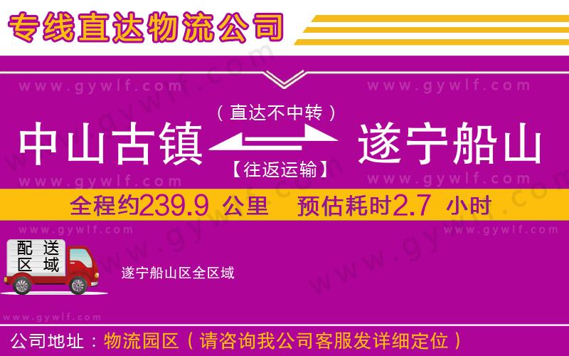 中山古鎮(zhèn)到遂寧船山區(qū)物流公司 中山古鎮(zhèn)到遂寧船山區(qū)物流公司