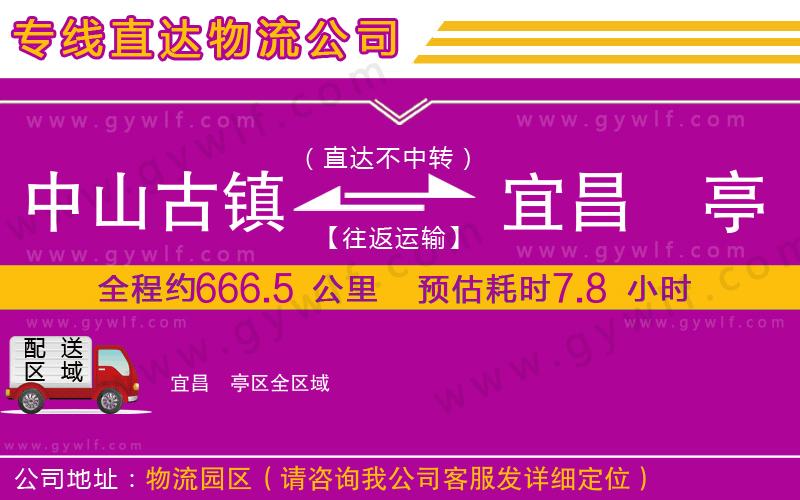 中山古鎮(zhèn)到宜昌猇亭區(qū)物流公司 中山古鎮(zhèn)到宜昌猇亭區(qū)物流公司