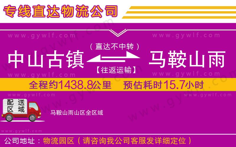 中山古鎮(zhèn)到馬鞍山雨山區(qū)物流公司 中山古鎮(zhèn)到馬鞍山雨山區(qū)物流公司