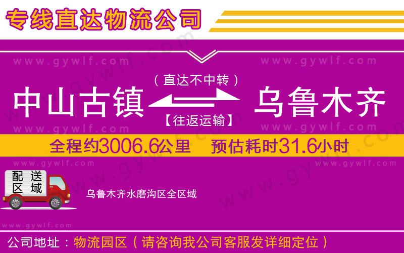 中山古鎮(zhèn)到烏魯木齊水磨溝區(qū)物流公司 中山古鎮(zhèn)到烏魯木齊水磨溝區(qū)物流公司
