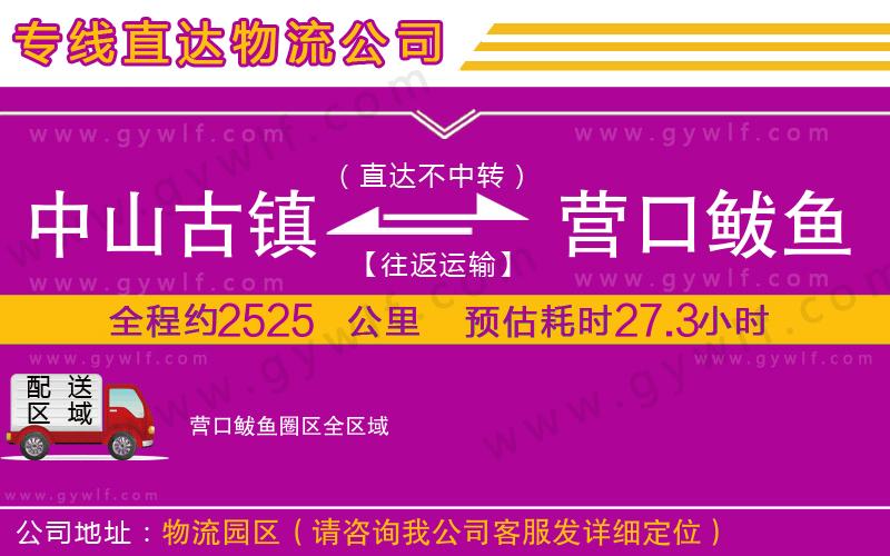 中山古鎮(zhèn)到營口鲅魚圈區(qū)物流公司 中山古鎮(zhèn)到營口鲅魚圈區(qū)物流公司