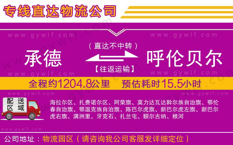 承德到呼倫貝爾物流公司 承德到呼倫貝爾物流公司