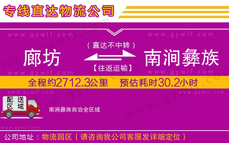 廊坊到南澗彝族自治物流公司 廊坊到南澗彝族自治物流公司