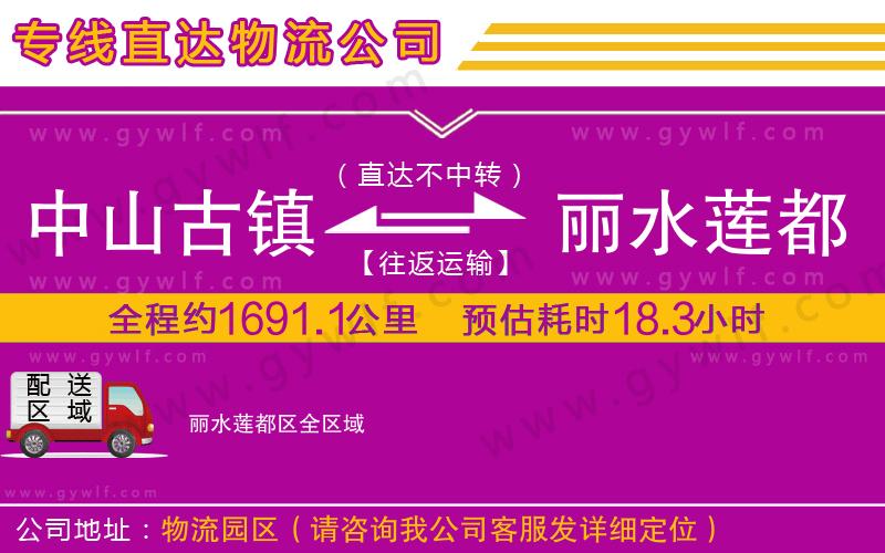中山古鎮(zhèn)到麗水蓮都區(qū)物流公司 中山古鎮(zhèn)到麗水蓮都區(qū)物流公司