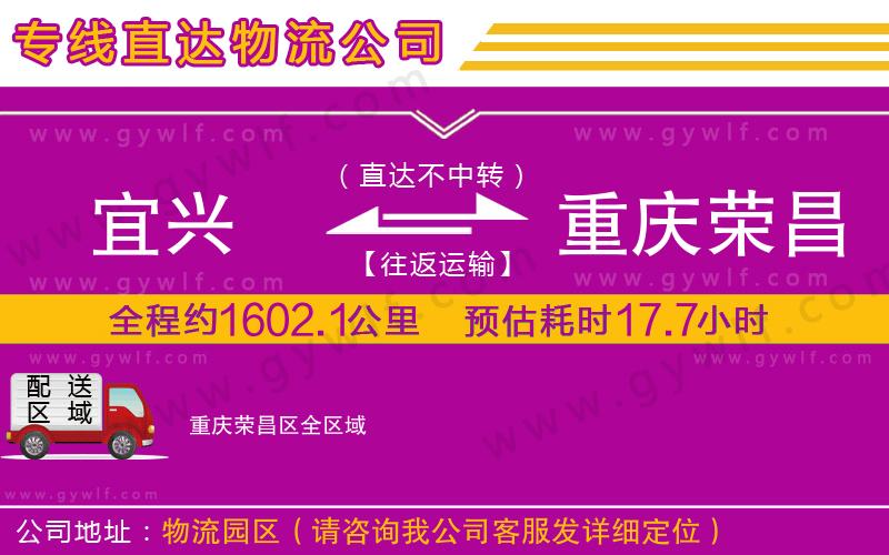 宜興到重慶榮昌區(qū)物流公司 宜興到重慶榮昌區(qū)物流公司