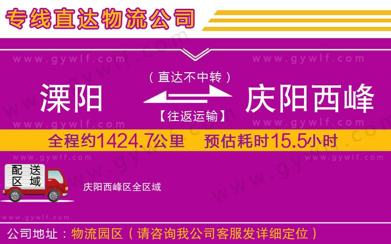 溧陽(yáng)到慶陽(yáng)西峰區(qū)物流公司 溧陽(yáng)到慶陽(yáng)西峰區(qū)物流公司