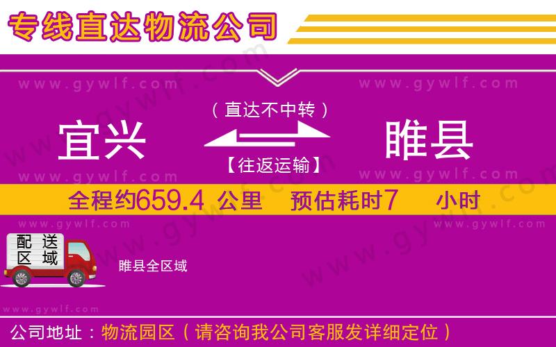 宜興到睢縣物流公司 宜興到睢縣物流公司