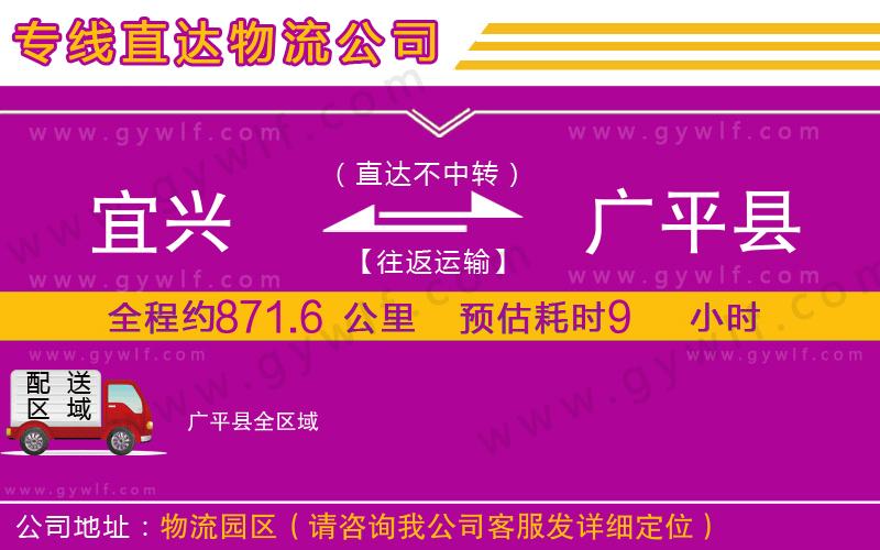 宜興到廣平縣物流公司 宜興到廣平縣物流公司