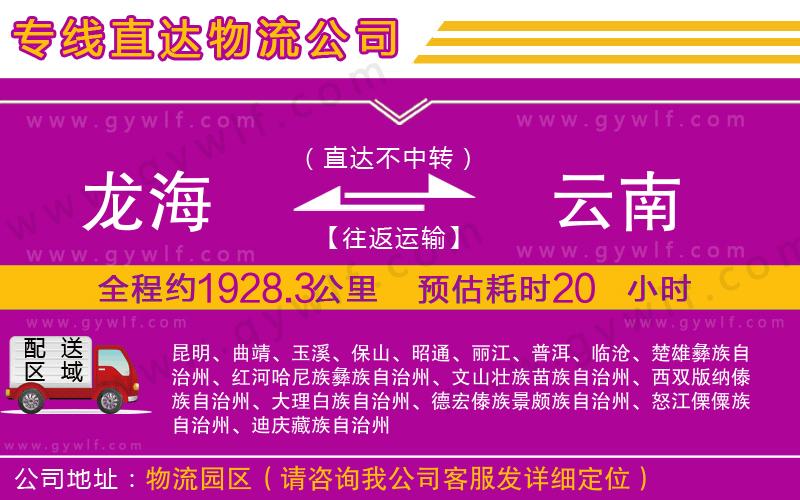 龍海到云南物流公司 龍海到云南物流公司