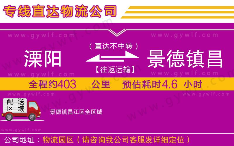 溧陽到景德鎮(zhèn)昌江區(qū)物流公司 溧陽到景德鎮(zhèn)昌江區(qū)物流公司