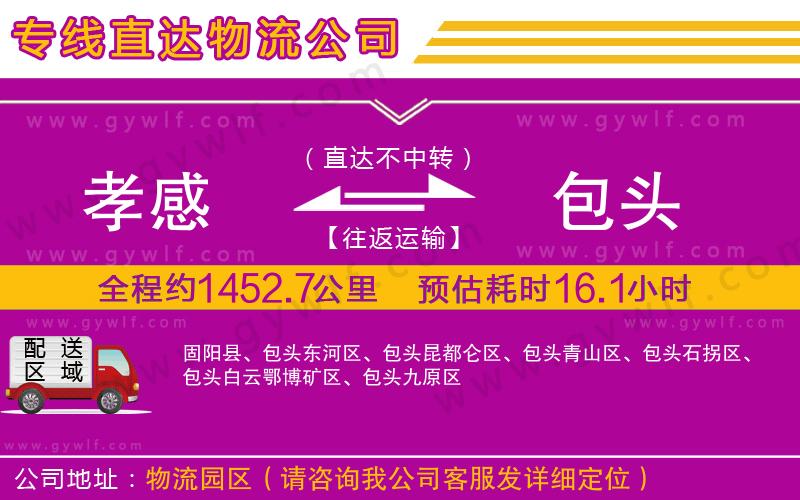 孝感到包頭物流公司 孝感到包頭物流公司