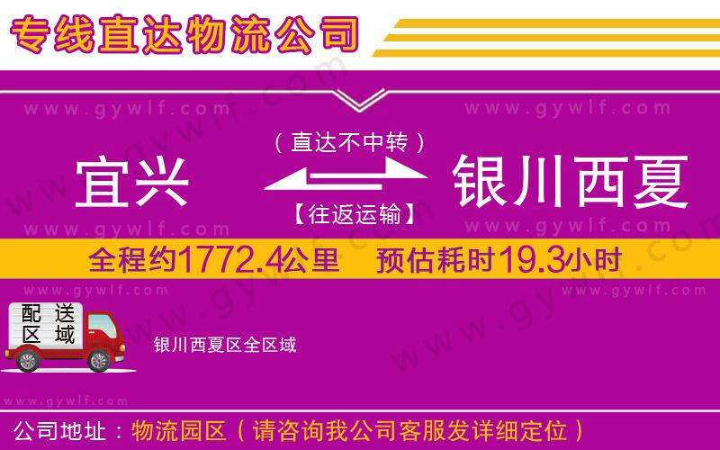 宜興到銀川西夏區(qū)物流公司 宜興到銀川西夏區(qū)物流公司