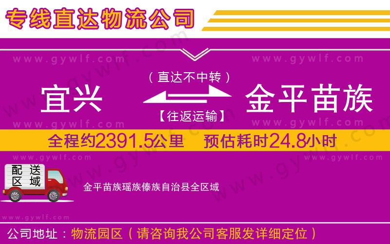 宜興到金平苗族瑤族傣族自治縣物流公司 宜興到金平苗族瑤族傣族自治縣物流公司