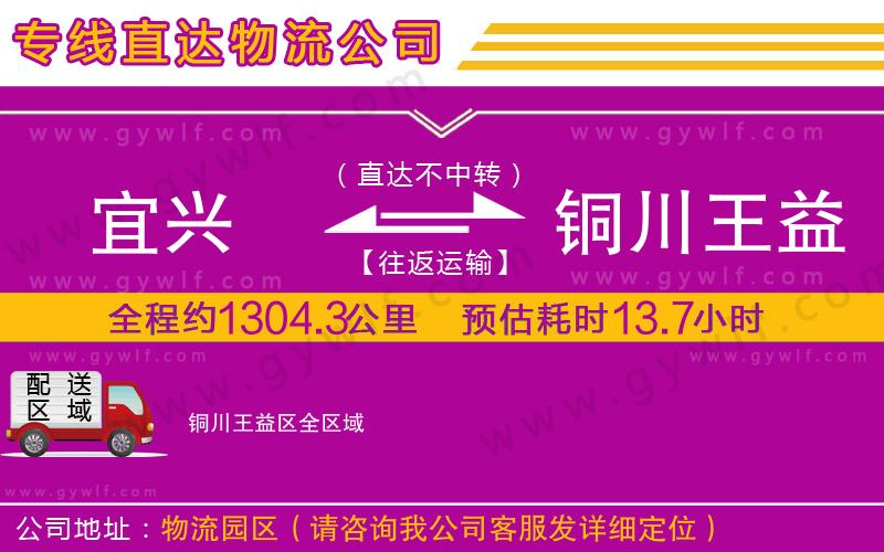 宜興到銅川王益區(qū)物流公司 宜興到銅川王益區(qū)物流公司