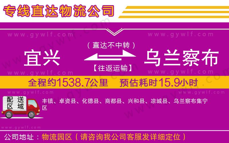 宜興到烏蘭察布物流公司 宜興到烏蘭察布物流公司