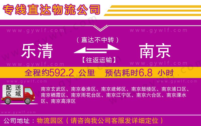 樂(lè)清到南京物流公司 樂(lè)清到南京物流公司