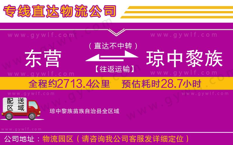 東營到瓊中黎族苗族自治縣物流公司 東營到瓊中黎族苗族自治縣物流公司