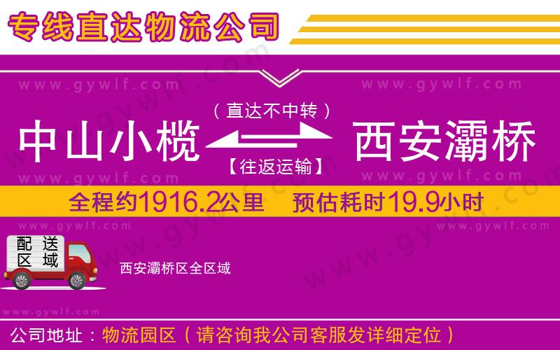 中山小欖到西安灞橋區(qū)物流公司 中山小欖到西安灞橋區(qū)物流公司
