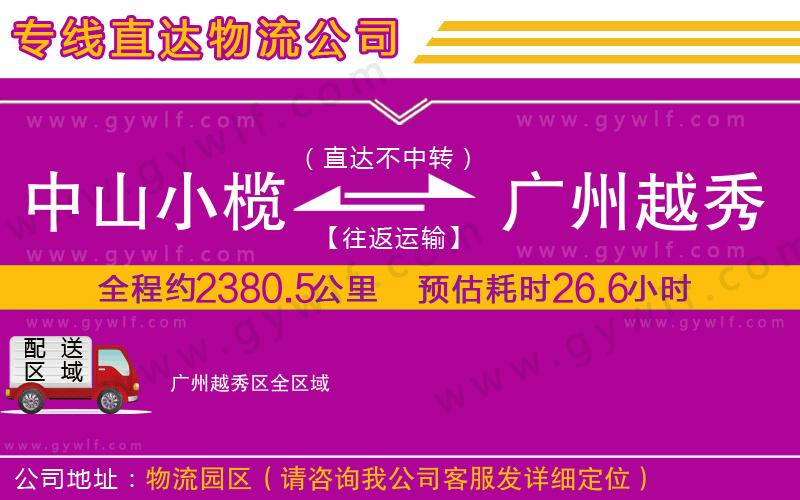 中山小欖到廣州越秀區(qū)物流公司 中山小欖到廣州越秀區(qū)物流公司