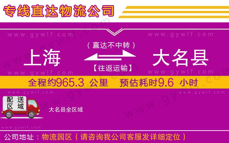 上海到大名縣貨運專線 上海到大名縣貨運專線
